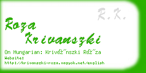 roza krivanszki business card